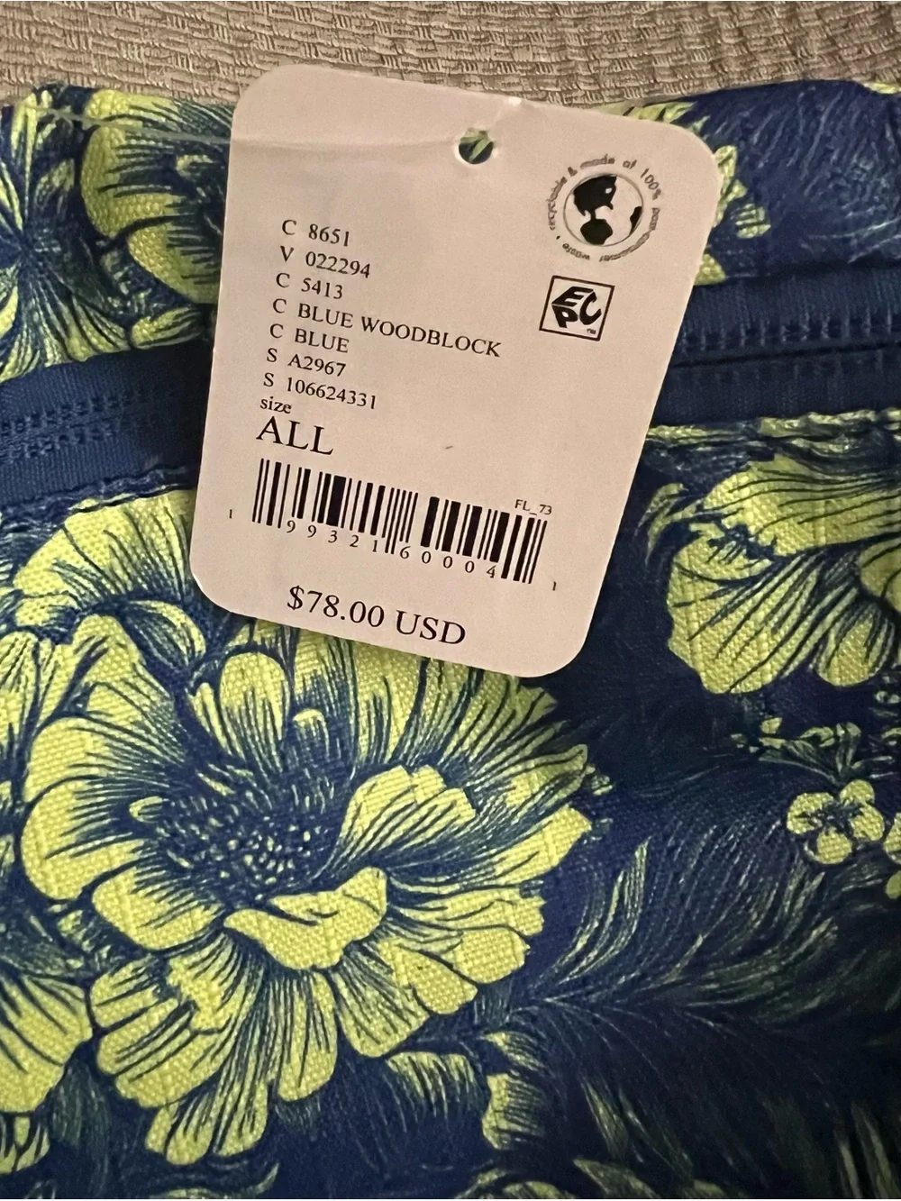 Free People Movement Blue & Yellow Floral Crossbody Bag